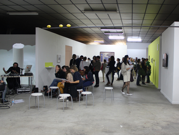 Vernissage du volet I de l'exposition, Katinka Bock, Boris Achour, Philippe Ramette | © BBB centre d'art