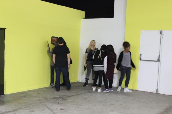 Visite de l'exposition « Zone de ralentissement » d'Olivier Nottellet 