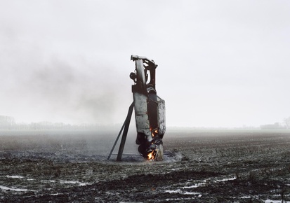 David De Beyter, Auto-sculpture I, photographie, 2015, co-production BBB centre d'art © David De Beyter