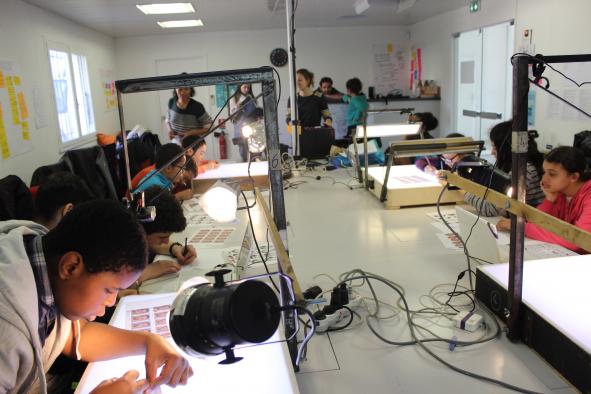 Atelier Animatrope avec la Ménagerie au BBB centre d'art © BBB centre d'art