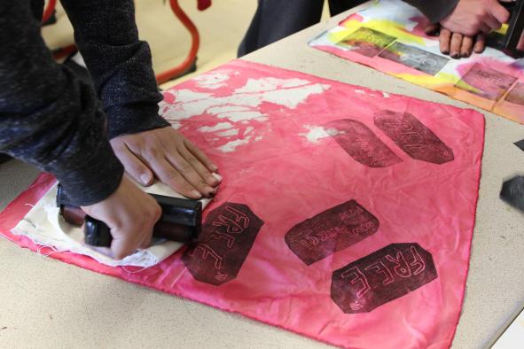 Atelier wax mené par Lucile Martinez |  4ème 2 du collège Pierre labitrie (Tournefeuille), mars 2019 @ BBB centre d'art