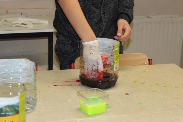 Atelier wax mené par Lucile Martinez |  4ème 2 du collège Pierre labitrie (Tournefeuille), mars 2019 @ BBB centre d'art