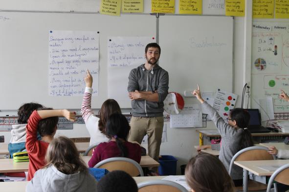 Séance 1 en classe, école Ancely, avec l'artiste Léo Sudre, BBB centre d'art 2020