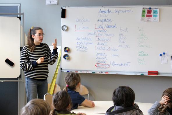 Séance 1 à l'école avec l'artiste Julie Pécune, BBB centre d'art 2020