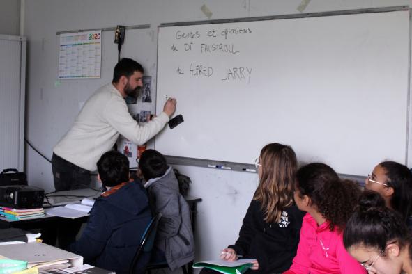 Rencontre entre Nicolas Puyjalon et une classe de 4ème du collège Pierre Labitrie, BBB centre d'art 2020