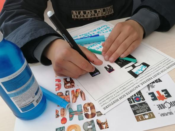 Atelier Typographie à l'Accueil Jeunes Renan, 