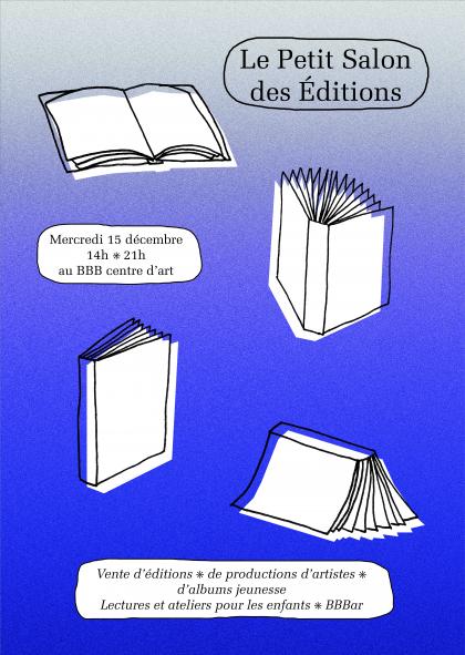 Le Petit Salon des Éditions. Flyer illustration et conception graphique : Estelle Brossard
