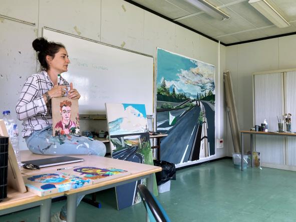 Cassandre Cecchella, résidence au collège Pierre Labitrie de Tournefeuille en partenariat avec le BBB centre d'art, mai 2022