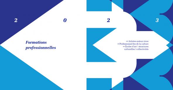 Catalogue des formations 2023. Design graphique Shérine El Sol